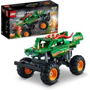 Technic Monster Jam Dragon Monster Truck Toy for Boys and Girls, 2in1 Racing Car